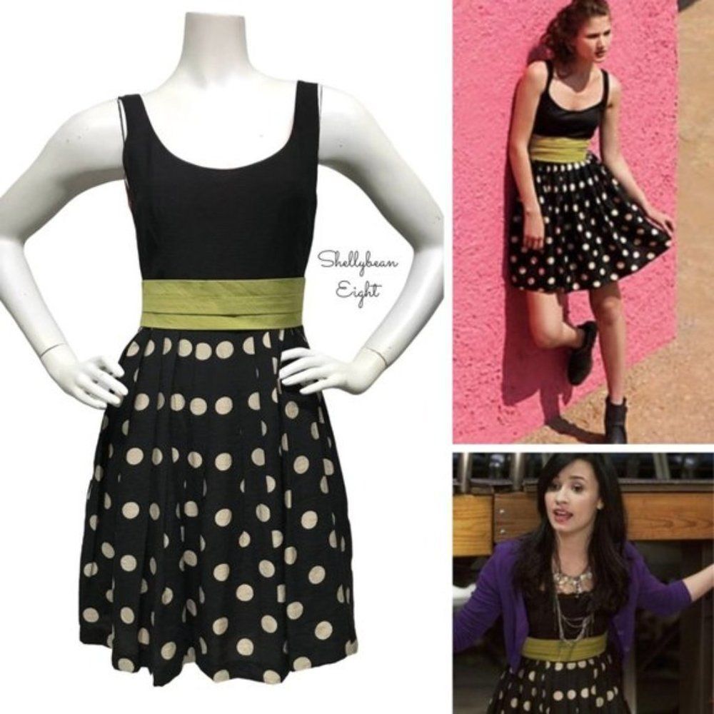 ANTHROPOLOGIE Corey Lynn Calter Slice of Lime Vintage Look Fit Flare Dress 2 XS